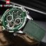 Naviforce 9197 Top Brand Luxury PU Leather Casual Men Watch Digital Male Clock Military Sport Man Wristwatch image