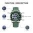 Naviforce 9197 Top Brand Luxury PU Leather Casual Men Watch Digital Male Clock Military Sport Man Wristwatch image