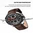 Naviforce Men Analog Digital Chronograph Dual Display Leather Strap Quartz Watch -NF9197 (Brown) image