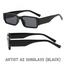 New Artist Square Black Color A2 Sunglass For Men and Women 1 Pcs image