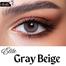New Bella Gray Beige Color Contact Lens With Regular Kit Box For Men and Women. 1 Pair Bella Color Contact Lens For Eye Makeup and Cosmetics. Bella Elite Series image