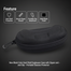 New Black Color Hard Shell Eyeglasses Case with Zipper and Clip – Portable Glasses Protector image