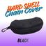 New Black Color Hard Shell Eyeglasses Case with Zipper and Clip – Portable Glasses Protector image