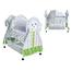 New Born Baby Swing Cradle Bed with Mosquito Net Canopy 2 in 1 Infant Crib can be Convert to Carrying Basket and Wheel Bassinet image
