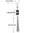 New Crystal Bead Sweater Chain Necklace for Women image