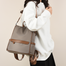 New Design Women Backpack Nylon Waterproof Anti-Theft Travel Bagpack Coffee image