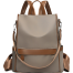 New Design Women Backpack Nylon Waterproof Anti-Theft Travel Bagpack Coffee image
