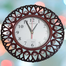 New Design and Stylish Wall Clock With Stone Analog Clock For Room Decoration - Maroon image