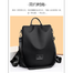 New Texture Oxford Cloth Women’s Backpack- Black image