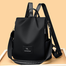 New Texture Oxford Cloth Women’s Backpack- Black image