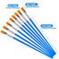 Novelty Blue Flat Nylon Hair Artist Paint Brush Suitable For Watercolour, Acrylics and Oil Painting Set Of 12 Pcs image