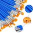 Novelty Blue Flat Nylon Hair Artist Paint Brush Suitable For Watercolour, Acrylics and Oil Painting Set Of 12 Pcs image