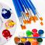 Novelty Blue Flat Nylon Hair Artist Paint Brush Suitable For Watercolour, Acrylics and Oil Painting Set Of 12 Pcs image