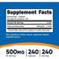 Nutricost Vitamin B3 Niacinamide 500mg - 240 Capsules -325629367 image