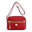 Nylon Fashion Cross Body Bag Lightweight Portable Shoulder Bag Maroon Color image