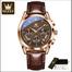 OLEVS Latest Model Leather Strap Fashion Watch For Men image