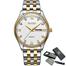 OLEVS Simple Business Men Watch Date and Week Male Clock Quartz Dial Luminous Hands Calendar Man's Bracelets Wristwatches image