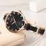 OLEVS Women Luxury Watch Female Rose Gold Elegant Diamond Lady Quartz Wrist Watch Waterproof Ceramic Watch image