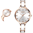 OLEVS Women Luxury Watch Female Rose Gold Elegant Diamond Lady Quartz Wrist Watch Waterproof Ceramic Watch image