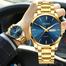 OLEVS waterproof stainless steel date and day quartz watch for mens image