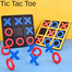 OOTDTY Tic Tac Toe Cognitive Learning Educational OX Chess Board Game Any Color. image