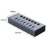 ORICO 7 Port USB3.0 BT2U3-7AB-GY- BP image