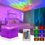 Ocean Wave Aurora Projector Light 16 Color Dynamic Rotating Crystal Lamp Remote Usb Powered Not Rechargeable Night Light For Bedroom Living Room And Party Decor image