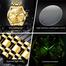 Olevs Silver and Golden Two Tone Stainless Steel Analog Wrist Watch For Men image