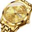Olevs Silver and Golden Two Tone Stainless Steel Analog Wrist Watch For Men image