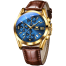 Olevs quartz wrist waterproof leather watch image