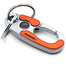 Omuda Stylish Hook Locking Metal Carabiner Double Ring Key Chain for Men and Women (Any Colour) image