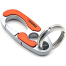 Omuda Stylish Hook Locking Metal Carabiner Double Ring Key Chain for Men and Women (Any Colour) image