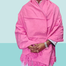 One Colour Woolen Shawl Or Chador For Men and Women - Pink image