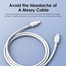 Oraimo USB-C to lighting cable 3A Data Cable (OCD-114CL)- White image