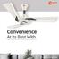 Orient 48 Inch Orina Ceiling Fan Pearl White Black image