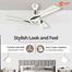 Orient 48 Inch Orina Ceiling Fan Pearl White Black image