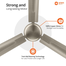Orient 56 Inch Orient Quasar Pewter Finish Ceiling Fan image