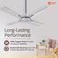 Orient 56 Inch Quadro Ornamental Ceiling Fan (Silver Blue) image