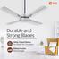 Orient 56 Inch Quadro Ornamental Ceiling Fan (Silver Blue) image