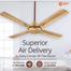 Orient 56 Inch Quadro Ornamental Ceiling Fan Golden Chocolate image