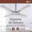 Orient 56 Inch Quadro Ornamental Ceiling Fan (Silver Blue) image