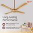 Orient 56 Inch Quadro Ornamental Ceiling Fan Golden Chocolate image