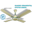 Orient Electric Quadro Ornamental 1400MM (56 inch) 4 Blades Ceiling Fan (Sea Green) image