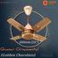 Orient Quasar Ornamental 24 Inch Ceiling Fan Golden Chocolate image