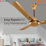 Orient Quasar Ornamental 56 Inch Ceiling Fan Golden Chocolate image