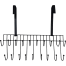 Over The Door 19 Hook Metal Organizer Rack For Coats Bags And Towels image