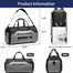 Ozuko 9288 Multifunction Travel and Duffle Bags Shoes Pocket Grey image