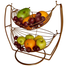PH Copper Golden Two-Tier Fruit Basket Stand image