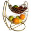 PH Golden Two-Tier Fruit Basket Stand image