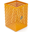 PH Metal Yellow-Orange Dotted Square Pen Holder image
